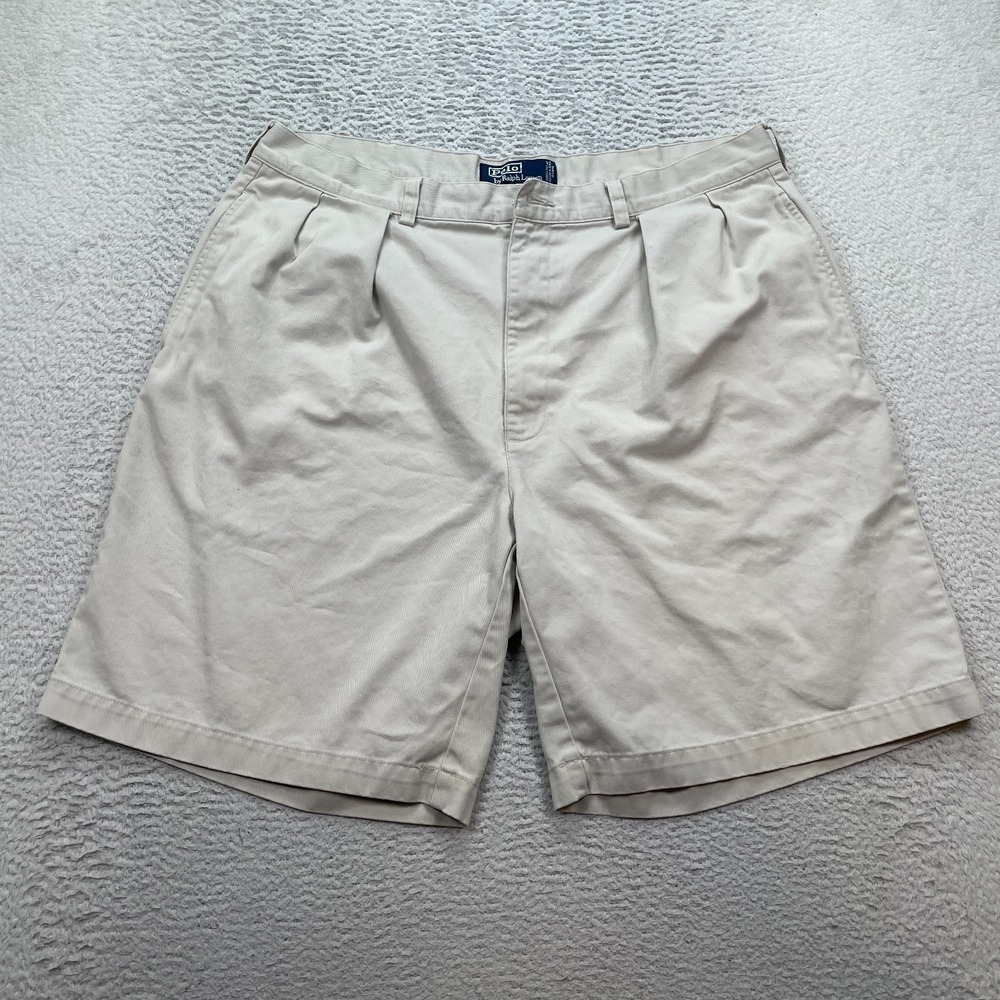 Vintage Polo Ralph Lauren Shorts Mens 38 Tyler Chinos Preppy (missing Buttons)